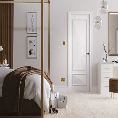 Knightsbridge White Primed 2 Panel Interior Door - 1981mm x 838mm