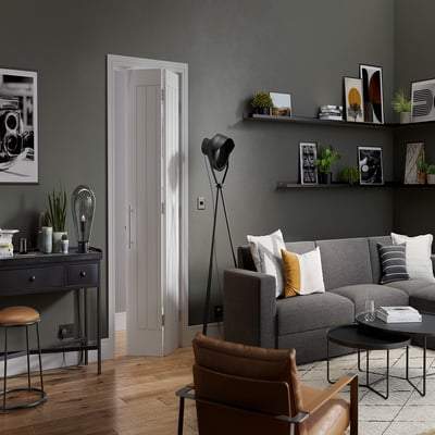 Mexicano White Primed Bi-Fold Interior Door - 1981mm x 686mm