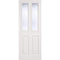 Moulded White Primed 2 Glazed Clear Light Panel Interior Door - All Sizes
