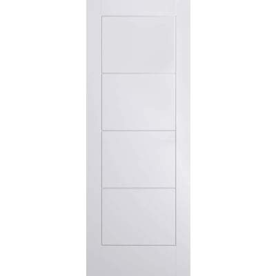 Ladder Moulded White Primed 4 Panel Interior Door - 1981mm x 610mm