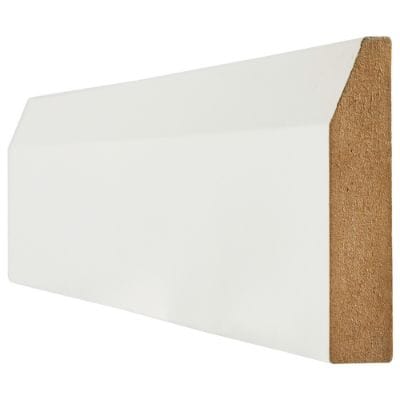 White Primed Chamfered Skirting - 3000mm x 95mm