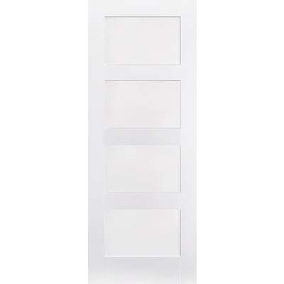 Shaker White Primed 4 Panel Interior Door - 2040mm x 826mm