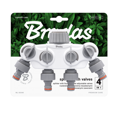 White Line 4-way Manifold with 1 "or 3/4" BSP Tap Connection