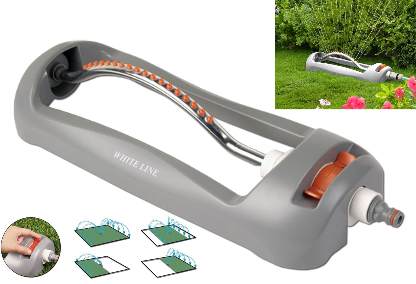 Standard Oscillating Sprinkler White Line
