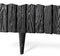 Lawn Edging, Plastic Palisade Wood Effect, 2.32m, Black