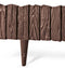 Lawn Edging, Plastic Palisade Wood Effect, 2.32m, Brown