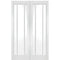 Worcester Internal Rebated White Primed Door Pair with Clear Glass