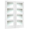 Shaker Internal White Rebated Door Pair with Clear Glass - 1981 x 1372 x 40mm
