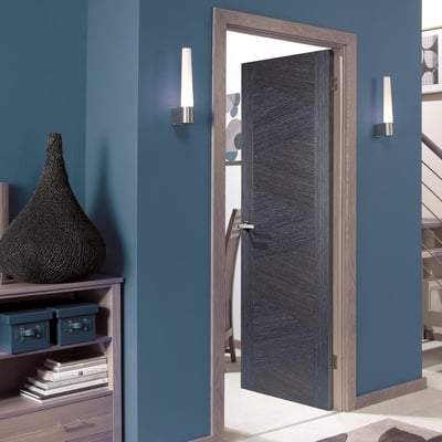 Zeus Ash Grey Pre-Finished Interior Fire Door FD30 - 1981mm x 762mm